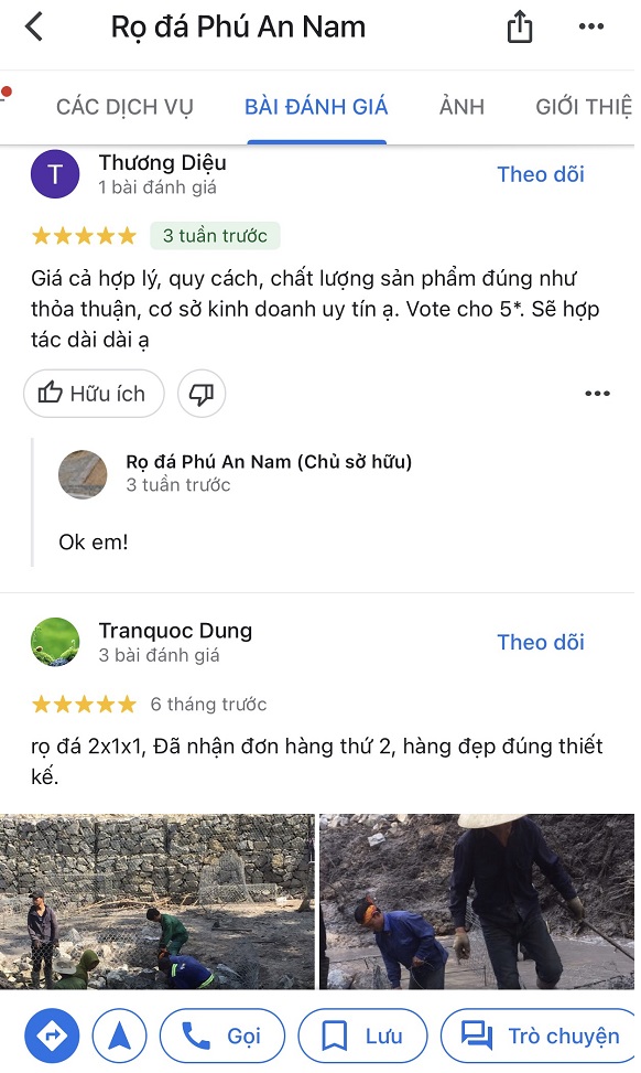 Đánh giá của khách hàng về rọ đá do Phú An Nam cung cấp Danh gia cua khach hang ve ro da do Phu An Nam cung cap