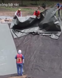 Màng chống thấm HDPE được sử dụng bãi rác, xử lý rác thải sinh hoạt