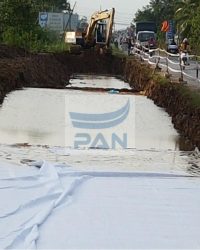 Vải địa kỹ thuật dùng trong dự án Trần Quang Cơ.