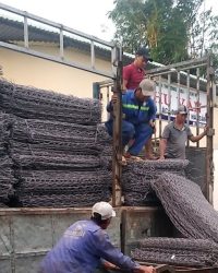 Rọ đá và vải địa kỹ thuật trong dự án khu dân cư Đức Hòa, Long An