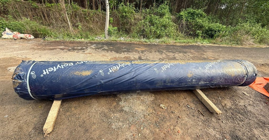 Hình ảnh vải địa kỹ thuật TS 60 được giao tận chân công trình Hình ảnh vải địa kỹ thuật TS 60 được giao tận chân công trình