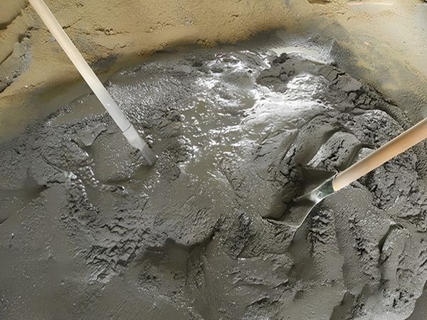 Kiểm tra độ đồng nhất của hỗn hợp vữa trước khi thực hiện thi công láng nền
