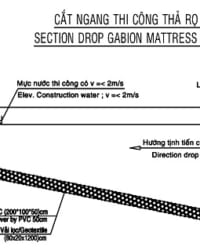 Rọ đá, vải địa kỹ thuật, biện pháp thả rọ đá và trải vải địa dự án kiểm soát xâm nhập mặn tiểu vùng đồng bằng sông Cửu Long.