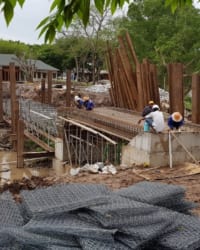 Rọ đá dùng trong dự án nâng cấp bờ bao Rạch Chài