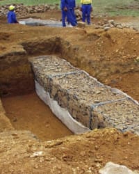 Rọ đá, thảm đá trong dự án Kè Củ Chi