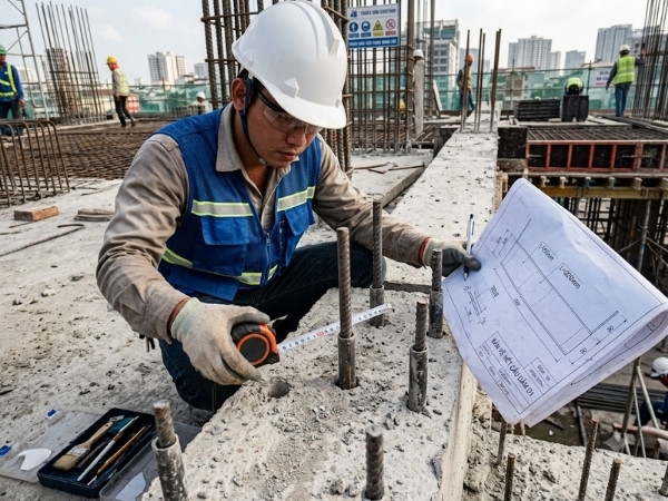 Tiêu chuẩn khoan cấy thép chờ và các thông số kỹ thuật liên quan